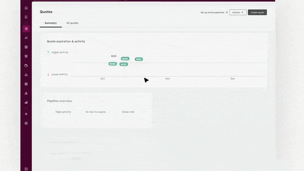 The new Quotes tab in action, as shown by HubSpot Spotlight