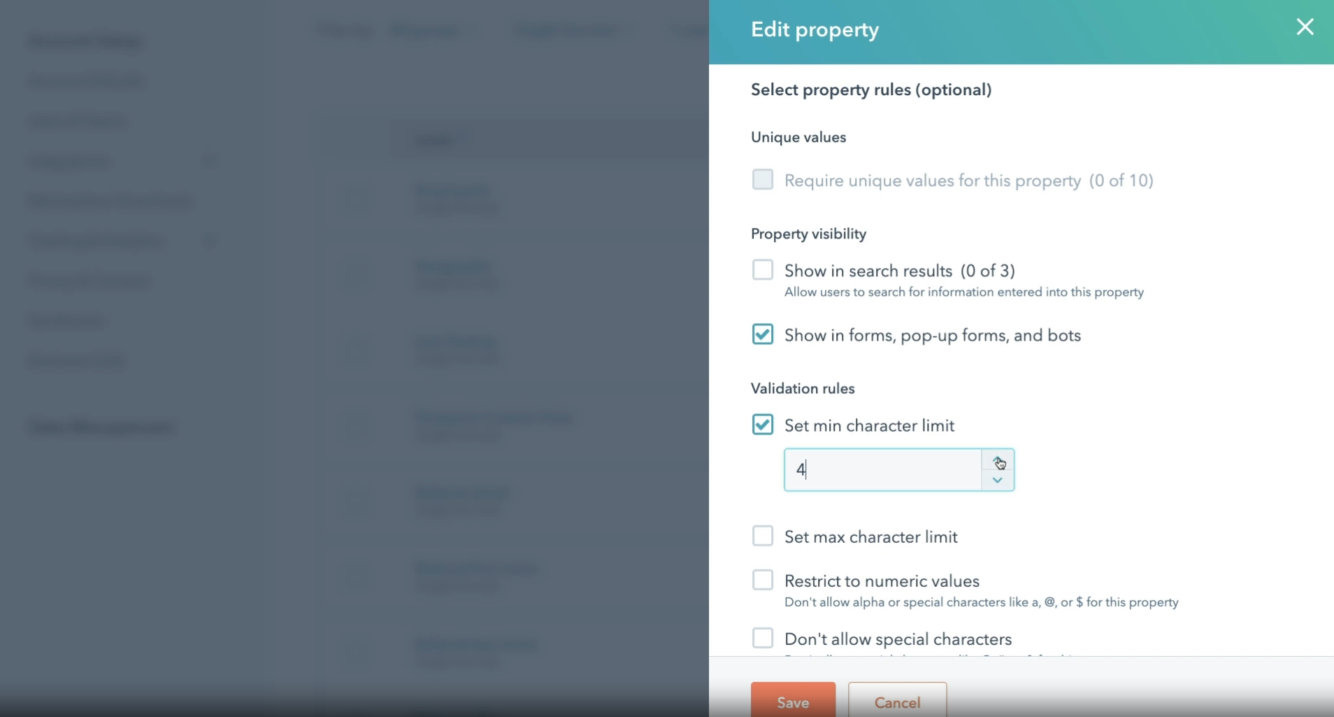 HubSpot updates property validations