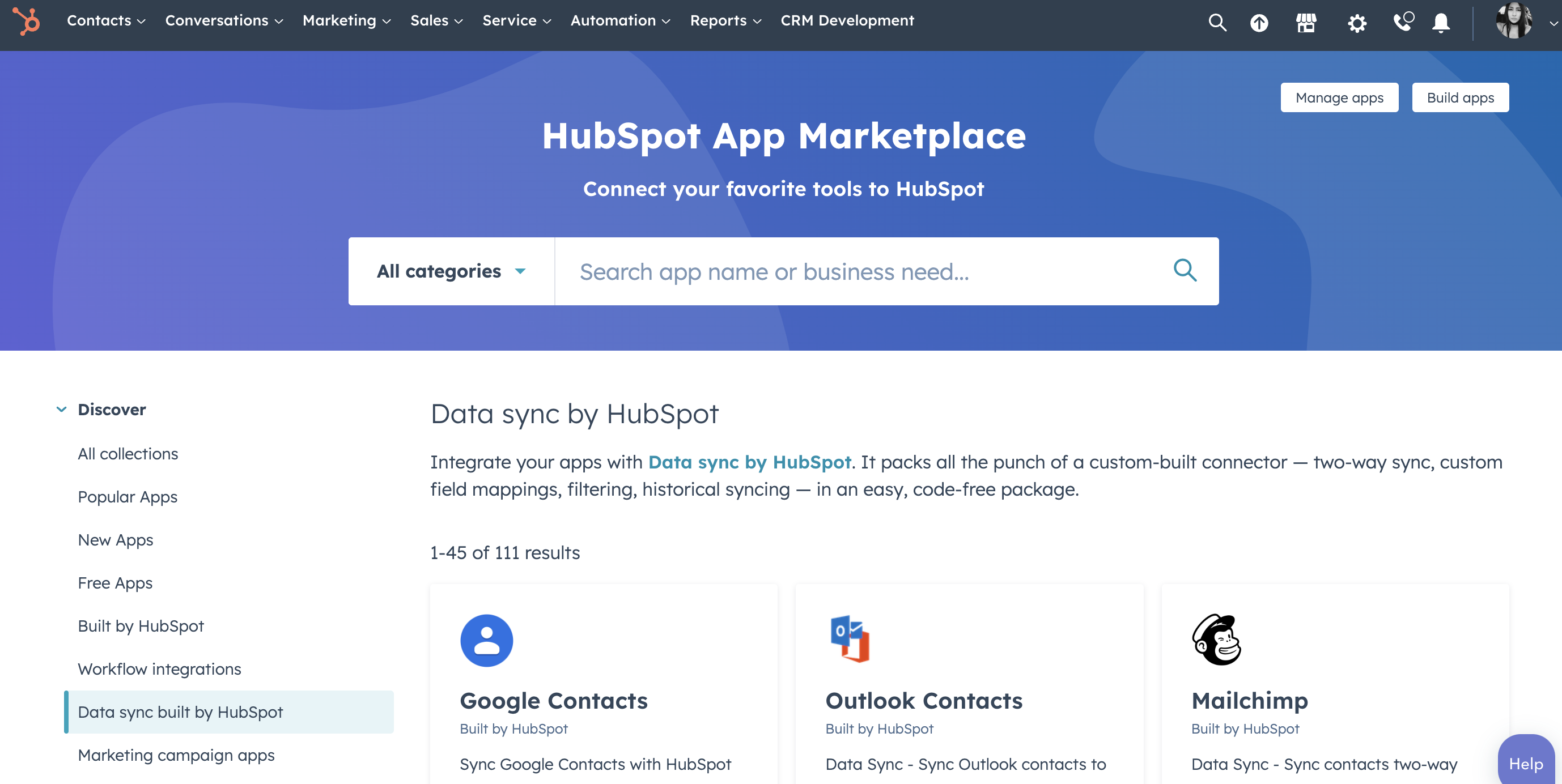HubSpot marketplace
